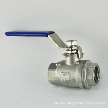 JIS ANSI stainless steel cf8m ss316 2 inch 2 pieces female threaded screwed pn16 ball valve